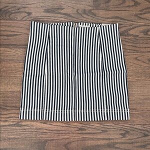 Jolt Navy and White Striped Mini Skirt